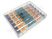 Kit of 12 precision screwdrivers